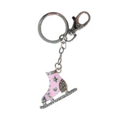 Jerry's 1285 Enamel & Crystal Skate Keyring & Bag Clip -Ice Skating Gear 1285 Pink 97465.1681152134