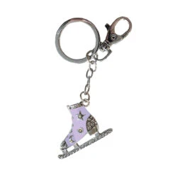 Jerry's 1285 Enamel & Crystal Skate Keyring & Bag Clip -Ice Skating Gear 1285 Purple 34208.1681152133