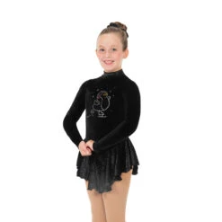 Jerrys 170 Crystal Critters Dress -Ice Skating Gear 170BlackPenguinFront 97213.1679422897